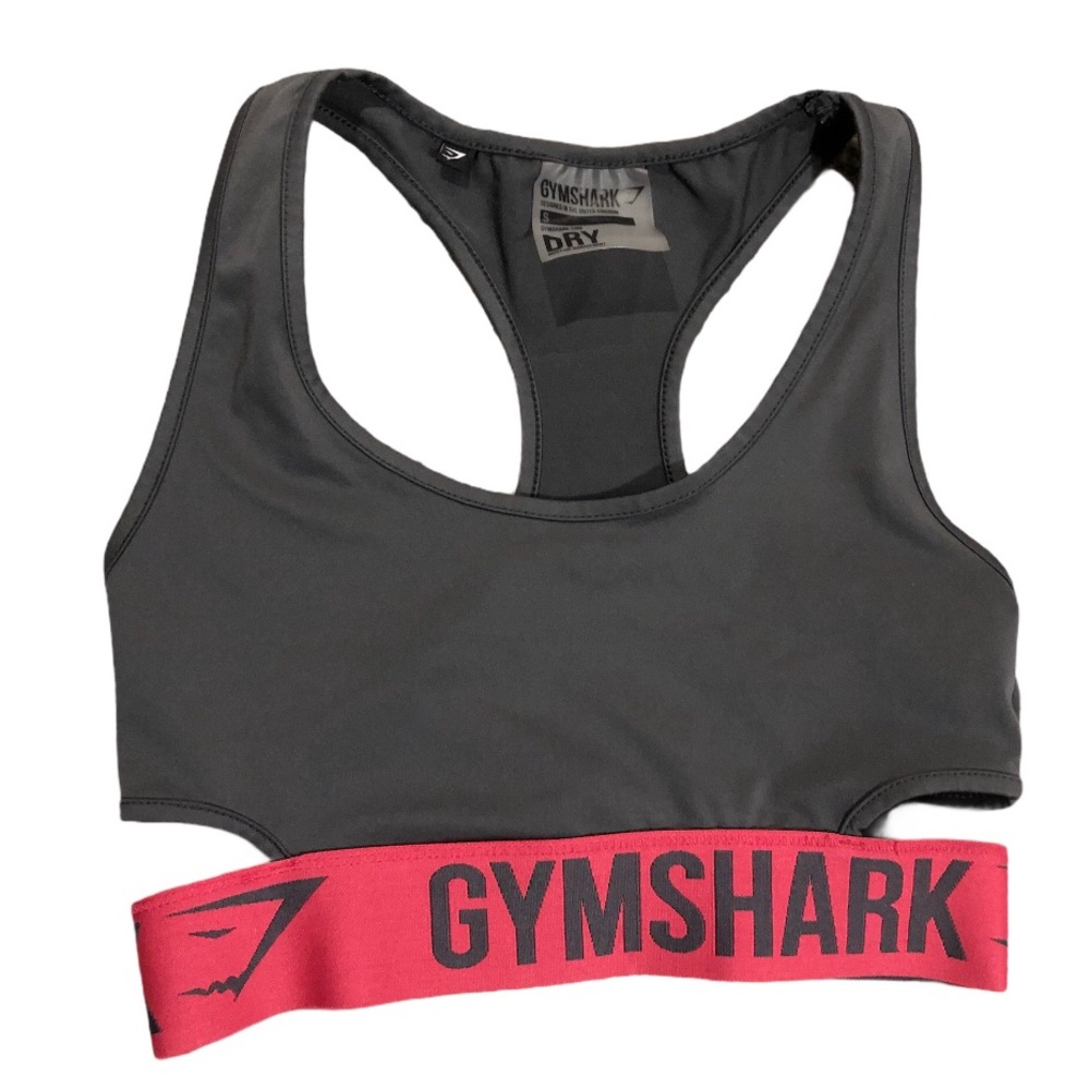 Gymshark Sports Bra Gray and Pink Size Small